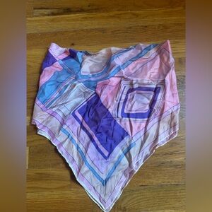 Geometric Patterned Scarf Top